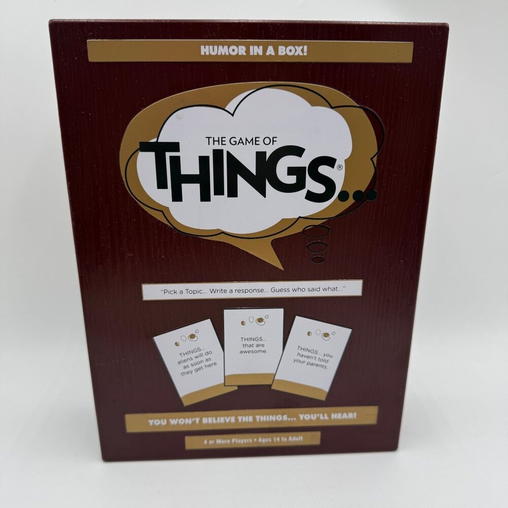 Patch ©2014 The Game of Things - Humor in a Box! NWT in sealed Hard Case